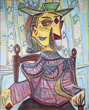  seated - Dora Maar seated 1939 cubism Pablo Picasso